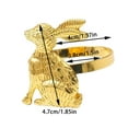 thumbnail image 3 of Product Category Tableware 2 Napkin Ring Decoration Set Gold Rabbit—Metal Rabbit Holder for Indoor Dinner Table Spring Home, 3 of 6