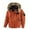 Red, variant on Men's Winter Lined Thickened Outdoor Casual Style Warm Hooded Loose Jacket Coat