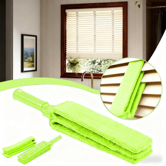 YiJuHui 2pcs Venetian Blind Cleaner Brush - Dual-Sided Dust Removal Tool for Slats, Vents & Blinds - Reusable Electrostatic Duster for Home & AC Maintenance