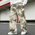 thumbnail image 2 of GrmtClth Mens Camo Corduroy Pants Elastic Waist Drawstring Cargo Joggers Baggy Sweatpants Fall Winter Streetwear Bottoms 3XL, 2 of 7