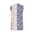 thumbnail image 5 of Snorda Débardeurs pour Femmes Grande Taille Mode Féminine Décontractée Été Imprimé Sans Manches Col Rond Haut Blouse Débardeur P-5TG, 5 of 5