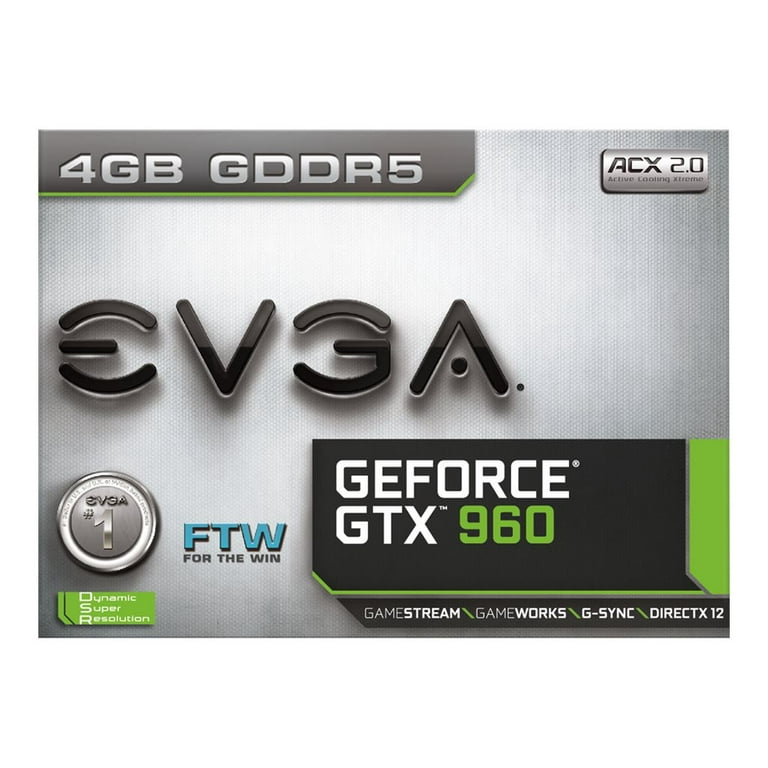 EVGA GeForce GTX 960 FTW ACX 2.0 Graphics card GF GTX 960 4