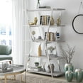 thumbnail image 4 of Furniture of America Ketano Metal 4-Shelf Bookcase in Chrome, 4 of 9