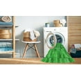 thumbnail image 2 of Ahgly Company Machine Washable Indoor Square Transitional Lime Green Area Rugs, 3' Square, 2 of 7