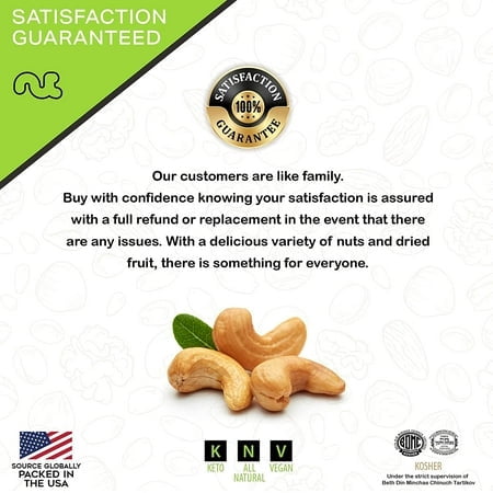 Nut Cravings Roasted Cashews Lightly Salted, Whole (48oz - 3 lbs)