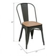 thumbnail image 3 of Pemberly Row Metal Dining Chair in Gray (Set of 4), 3 of 5