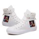 thumbnail image 1 of 2022 Stranger Things, zapatos informales para mujer, zapatos de lona de primavera para mujer, HellFire Club, zapatillas altas negras, zapatillas transpirables de tacón planoNegro-D41 Deng Xun unisex, 1 of 2