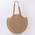 thumbnail image 1 of Nvzi Bolso de hombro tejido, bolso de mano tejido y bolso de cosméticos, bolsos de mano tejidos elegantes para playa de verano 17,71 x 0,78 x 15,74 pulgadas - C, 1 of 4