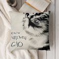 thumbnail image 3 of YINGXI Cat Mom Throw Pillow Case,Black Linen, Decorative Pillow Cover, Funny Gift for Cat Lovers 24x24in, 3 of 5