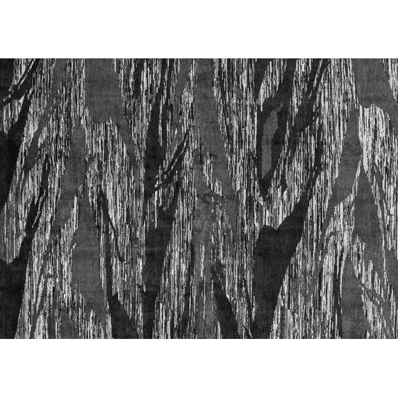 Ahgly Company Indoor Rectangle Oriental Gray Modern Area Rugs, 8' x 12'