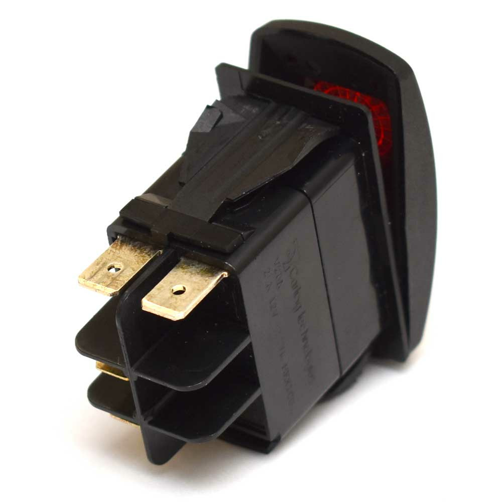 Carling Momentary Contura V Boat Rocker Switch | Blank 4 Spade 12 Volt
