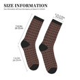 thumbnail image 3 of KLL Brown Gold Grid Print Cool Socks Men's Women's Crew Socks Funny Crazy Novelty Stockings, 3 of 7