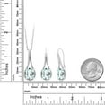 thumbnail image 3 of Gem Stone King 925 Sterling Silver Sky Blue Simulated Aquamarine Pendant and Earrings Jewelry Set for Women (11.79 Cttw, with 18 inch Silver Chain), 3 of 4