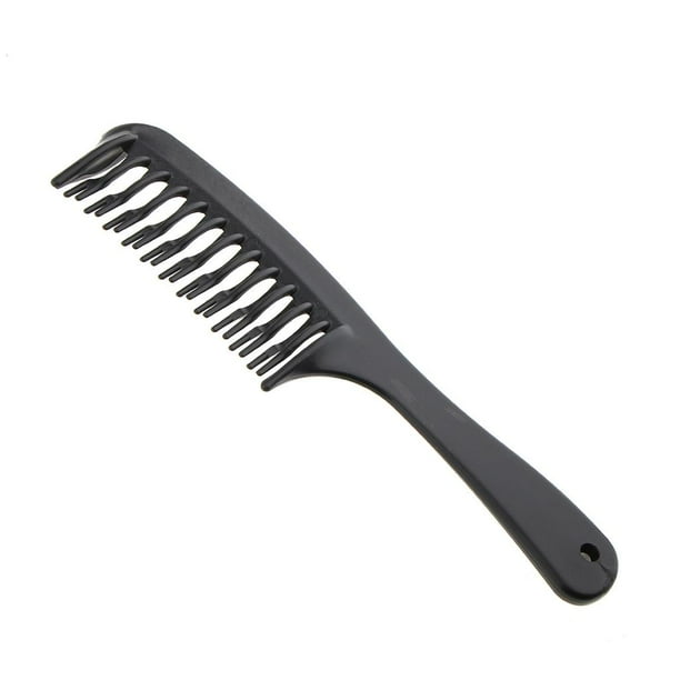Cepillo de cabellero desenredante Salvador Peine para peinar el cabello negro de doble diente ancho