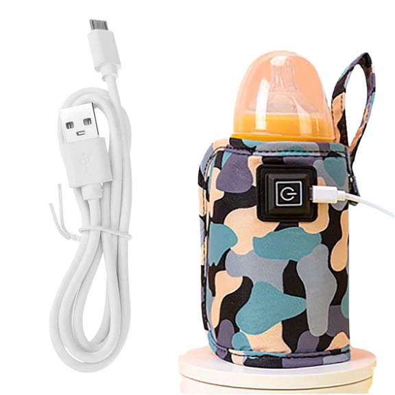 Portable Baby Bottle Warmer, Milk Bottle Warmer for Baby, Travel Camping Outdoor Milk Formula Bottle Warmer, Gentle Warmth Maintain Perfect Temperature, Black