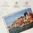 thumbnail image 6 of Elephant Stock Ghats Of Varanasi Wall Art - Horizontal Canvas Wall Art - Living Room Wall Decor - Architecture Canvas - Blue And Beige Decor - 12" x 8", 6 of 8