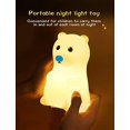 thumbnail image 1 of 1pc Kids Night Light, Cute Bear Baby Night Light USB recargable, Portable LED Baby Night Light para niña adulto niño, lámpara táctil de silicona TUNC Sencillez, 1 of 5