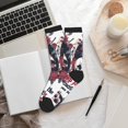 thumbnail image 6 of KLL Gothic Skulls And Roses Print Cool Socks Men's Women's Crew Socks Funny Crazy Novelty Stockings, 6 of 7