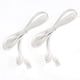 thumbnail image 1 of 3.3Ft 1M Length 6P2C Telephone Phone Extension Line Cable White 2Pcs, 1 of 1