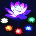 thumbnail image 5 of BRAND CLEARANCE!Artificial Lotus-shaped Changed Floating Flower LED Lamps Water Swimming Pool Wishing Light 18cm With Including Battery Flowers, 5 of 7