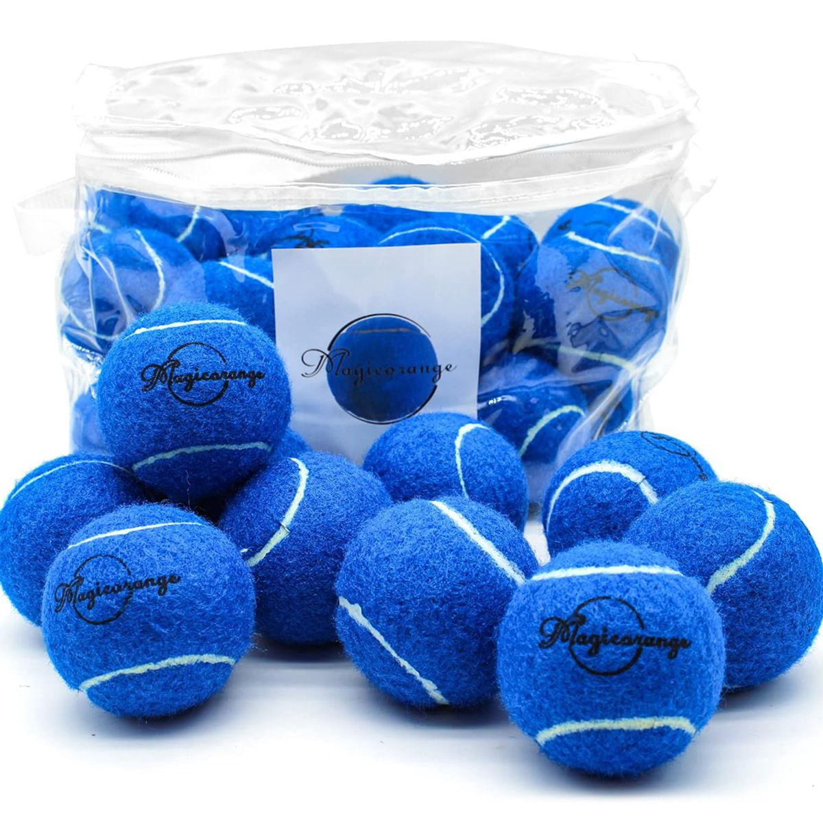 Magicorange Tennis Balls 30 Pack, 2.58 Inch Advanced Training Practice Balls for Beginner, Pet Dog Playing Balls (Blue)