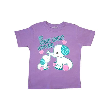 

Inktastic My Great Uncle Loves Me-cute Elephants Gift Toddler Boy or Toddler Girl T-Shirt