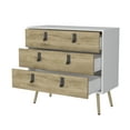 thumbnail image 7 of Newboti Furniture Kimball 3-drawer Dresser, Modern Chic Storage with Wooden Legs 48170, 7 of 7