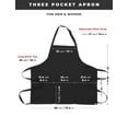 thumbnail image 5 of Delantal Chef Works con tres bolsillos, unisex, negro, talla única, 5 of 5