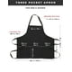 thumbnail image 5 of Delantal Chef Works con tres bolsillos, unisex, negro, talla única, 5 of 5