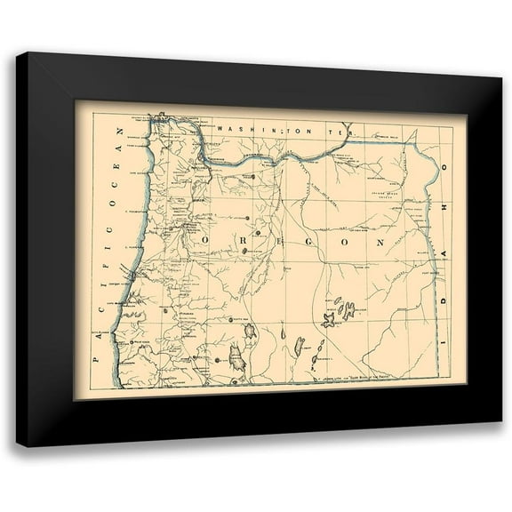 Holdredge 14x11 Black Modern Framed Museum Art Print Titled - Oregon - Holdredge 1866