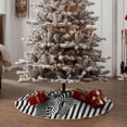 thumbnail image 4 of Daiia Optical Zebra Illusion Drawing Merry Christmas Tree Skirt , Xmas Large Lace-up Tree Skirt, Santa Snowflakes Rustic Home Decorations New Year Party Farmhouse Decor-48", 4 of 6