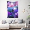 thumbnail image 3 of Gnome Moon Snow Purple Tapestry, Magic Night Wall Tapestry Decor Home Decor Bedroom Living Room Dorm Tapestry Room Wall Hanging, 40 x 60 inches, 3 of 8