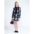 thumbnail image 3 of Free Assembly Women's and Women's Plus Argyle Cardigan Sweater with Puff Sleeves, Midweight, Sizes XS-4X, 3 of 6