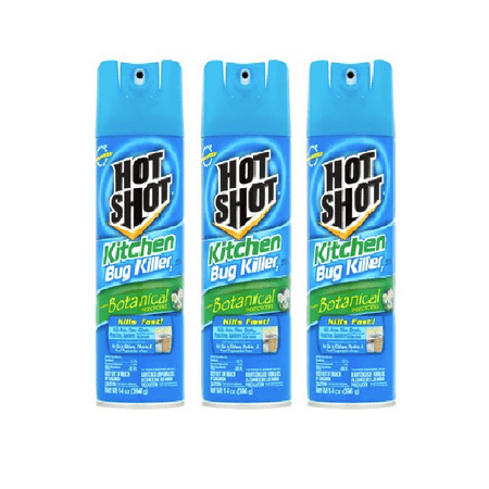 (3 Pack) Hot Shot Kitchen Bug Killer 2 Aerosol Spray,
