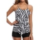 thumbnail image 1 of Trajes de baño Tankini para mujer Top Tankini con volantes en capas y pantalones cortos Trajes de baño de dos piezas Adepaton  HMHZ323-28, 1 of 5
