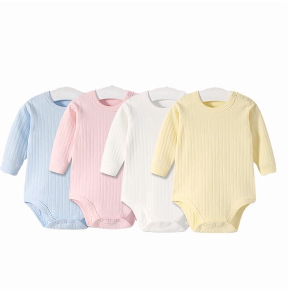 Emy Dola Unisex Baby Short Sleeve Onesies Newborn Boy Girls Solid Bodysuit Infant Spring Summer Romper Clothes 0-24M