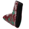 thumbnail image 4 of Funda para cabeza de palo de golf, putters bordados, funda protectora para cabeza de PU, cierre magnético, rojo vino, 4 of 10