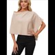 thumbnail image 3 of Poncho para Mujer, Corte Entallado, Chal Versátil, Tejido Suave, Cuello Vuelto, Top Corto Albaricoque un Tamaño, 3 of 10