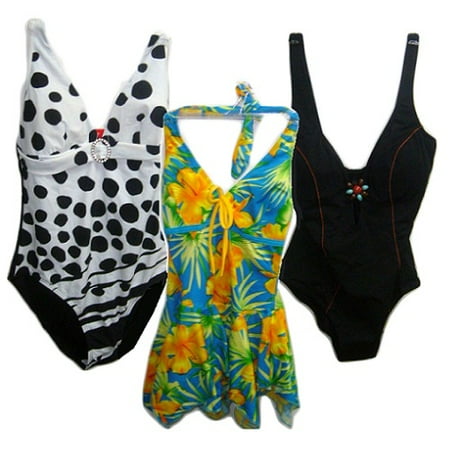 Wholesale Bathing Suits New 813099 Womens Bathing Suit 1Pc Asst (24-Pack) Women Cheap Wholesale Discount Bulk Apparel Women Boys ()