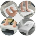thumbnail image 6 of KONTONTY White Office Desk Footrest with Massage Rollers, Comfortable Foot Stool for Home and Office Use, PP Material, 6 of 8
