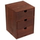 thumbnail image 1 of 1 caja de almacenamiento de escritorio vintage con cajones de madera (cuatro capas), 1 of 7