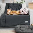 thumbnail image 6 of PetAmi Waterproof Dog Blanket For Medium Large Dogs, Pee Proof Pet Blanket Sherpa Fleece Couch Cover, Reversible Cat Throw Bed Sofa Protector, Soft Plush Washable Pad (Large 40x60, Gray), 6 of 7