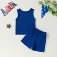 thumbnail image 4 of HAOTAGS 4th of July Tank Top with Shorts Set for Baby Boys and Girls, Holiday Summer Outfit Set Blue Size 6 Months, 4 of 9