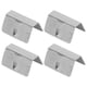 thumbnail image 4 of Clips deflectores de viento, 4 piezas de acero inoxidable para automóviles en el canal Deflector de lluvia y viento Clips de montaje Modificación Reemplazo Plata, 4 of 14