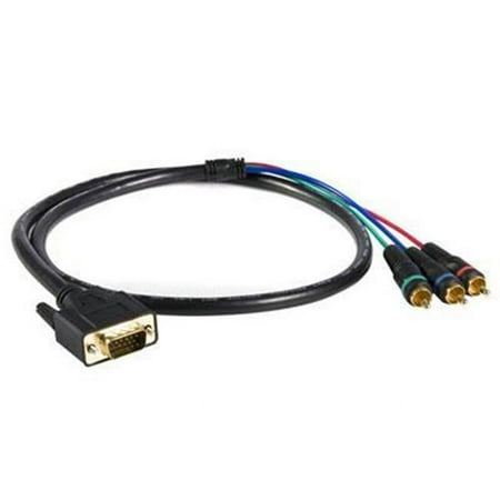 UPC: 0065030832571 | StarTech.com HD15CPNTMM3 No 3 ft HD15 to Component RCA Breakout Cable Adapter – M/M