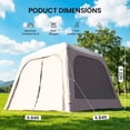 thumbnail image 3 of Lilypelle 4-6 Person Inflatable Camping Tent, 9.8ft x 9.8ft x 7.2ft Easy Setup Blow Up Tent with Hand Pump, PU3000mm Waterproof & Breathable 4 Season Glamping Tent for Outdoor Camping, 3 of 12
