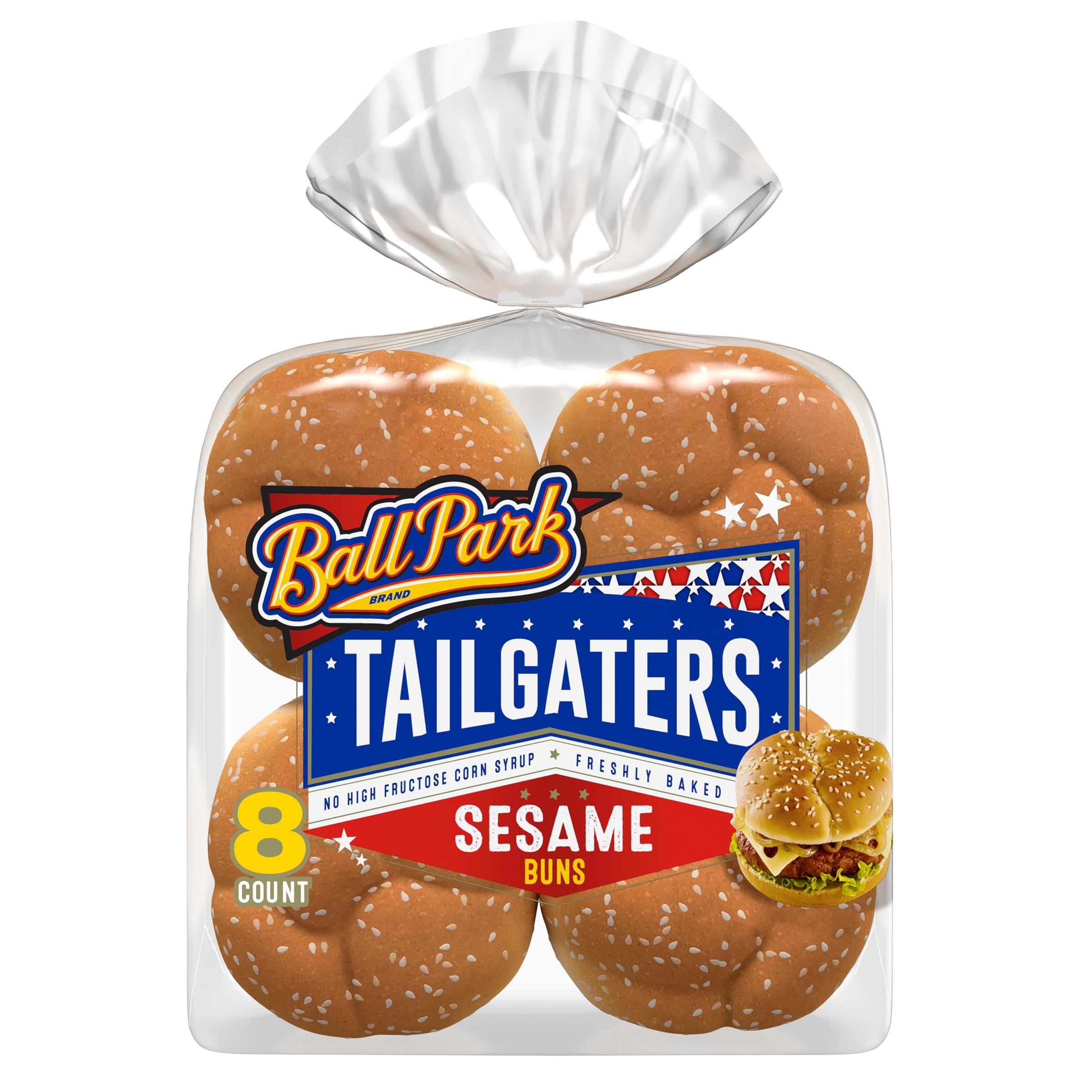 Ball Park Tailgaters Sesame Seeded Sandwich Buns, 8 count, 21 oz