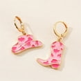 thumbnail image 5 of CILENON Hoops Enamel Western Cowboy Boots Earrings Cowboy Pendant Earrings (Pink,One Size), 5 of 5