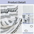 72 x 72 Inch Tassel BOHO Shower Curtain, Waterproof Fabric Farmhouse Style, Black and White