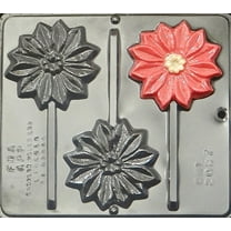 2097 Poinsettia Lollipop Chocolate Candy Mold